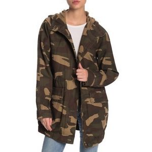 LEVIS Bubble Camo Print Hooded Parka Jacket Small